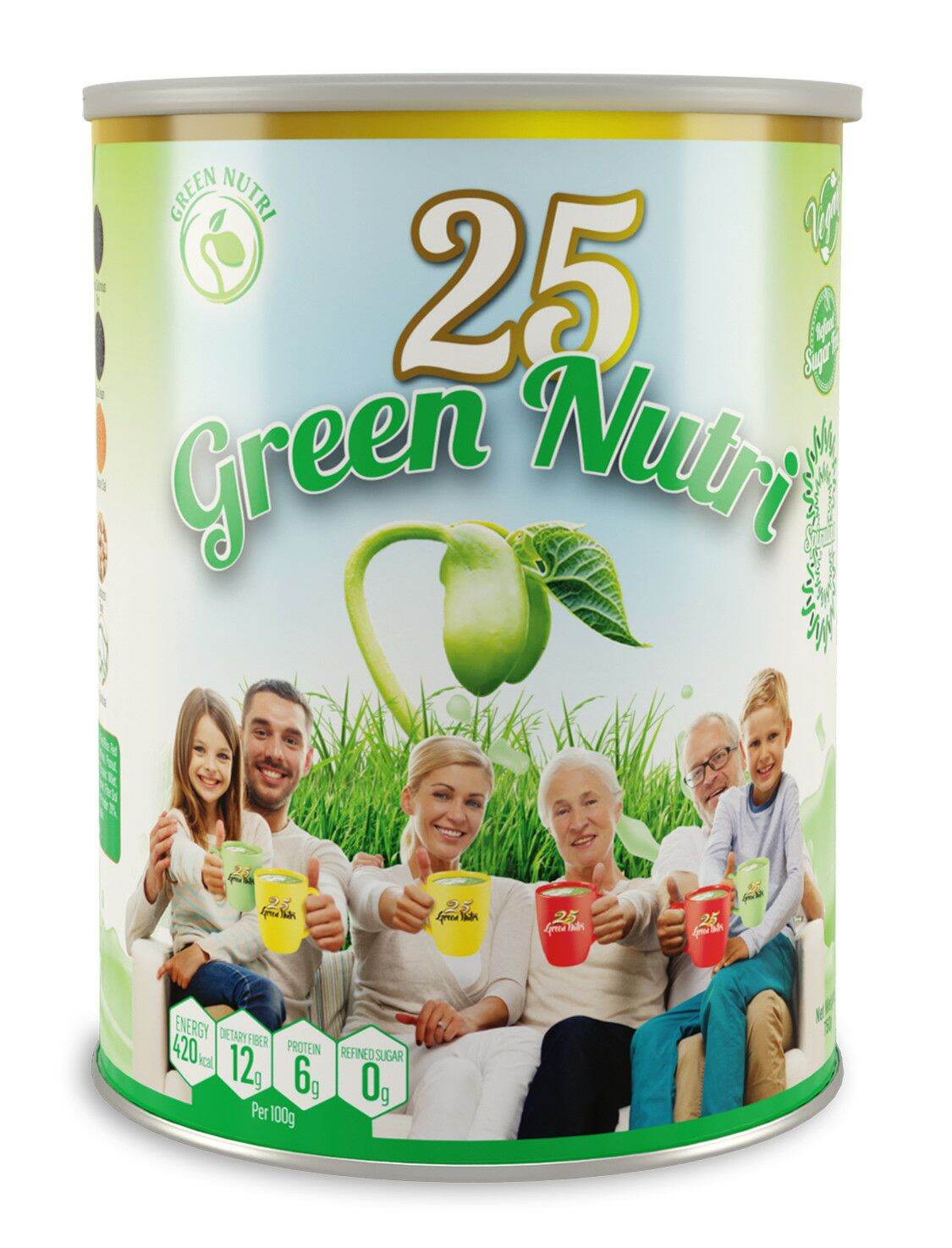 Sữa hạt ngũ cốc 25 green nutri lon 750g