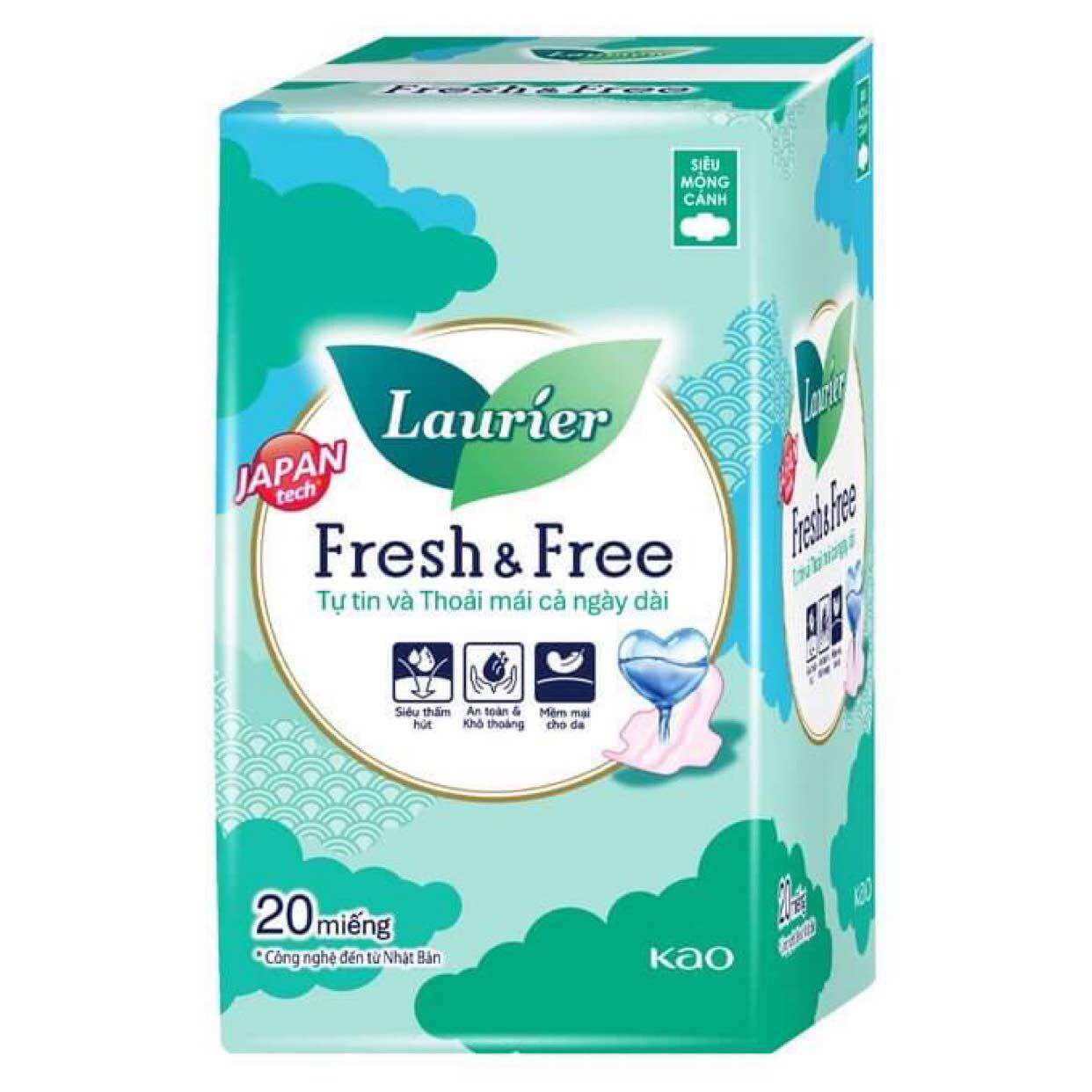 Băng vệ sinh Laurier Siêu mỏng cánh gói lớn