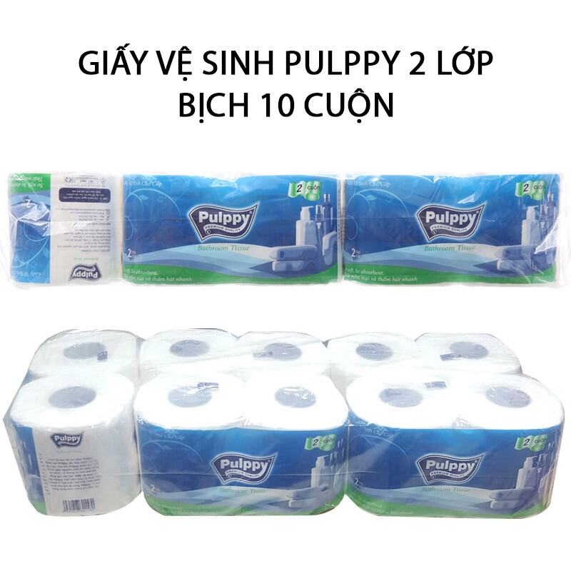 Giấy vệ sinh Pulppy 10 cuộn 2 lớp