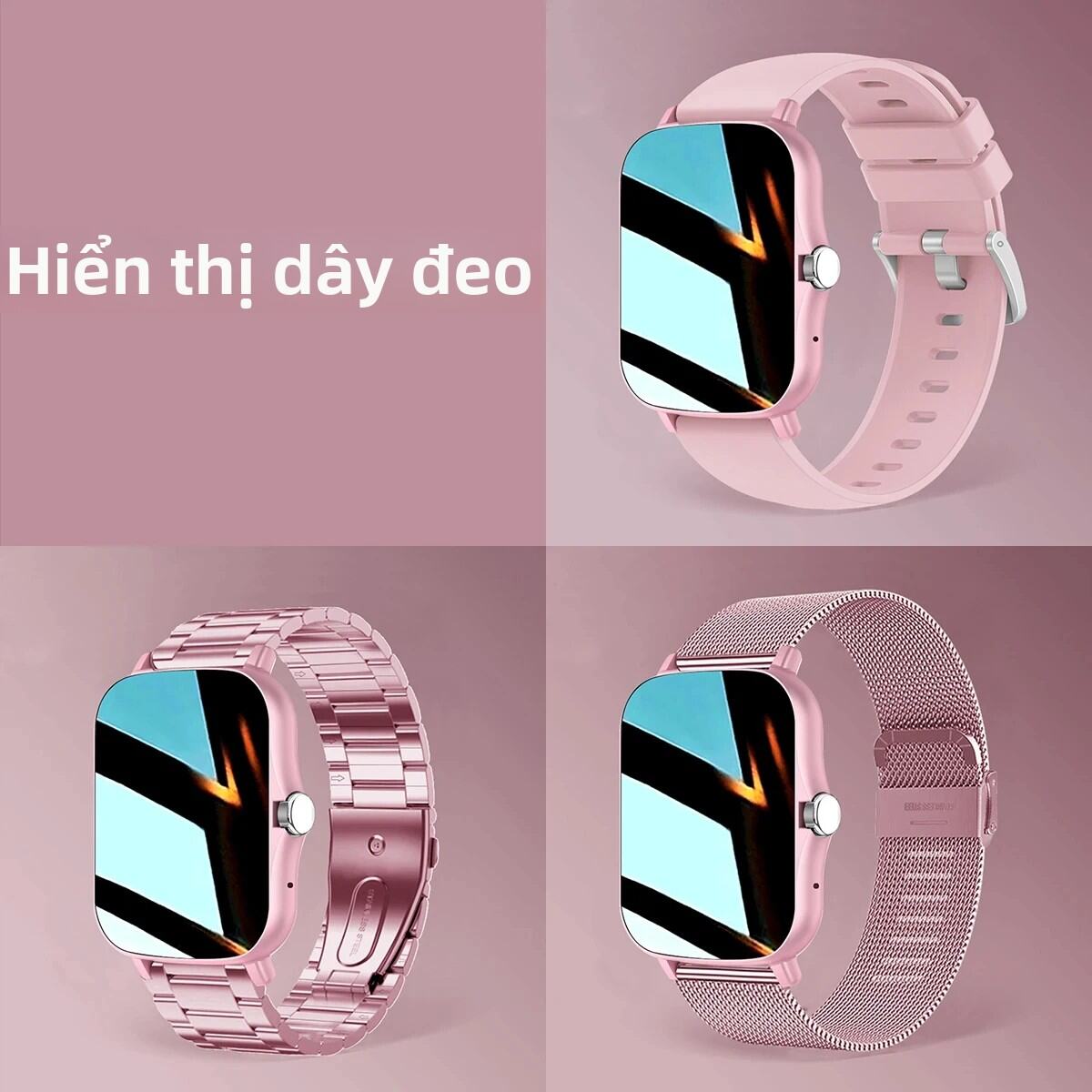 Đồng Hồ Thông Minh Toàn Màn Hình Cảm Ứng Dành Cho Nam Nữ Thể Thao Đồng Hồ Thông Minh Kỹ Thuật Số Có Cuộc Gọi BT Theo Dõi Giấc Ngủ & Nhịp Tim Cho Xiaomi