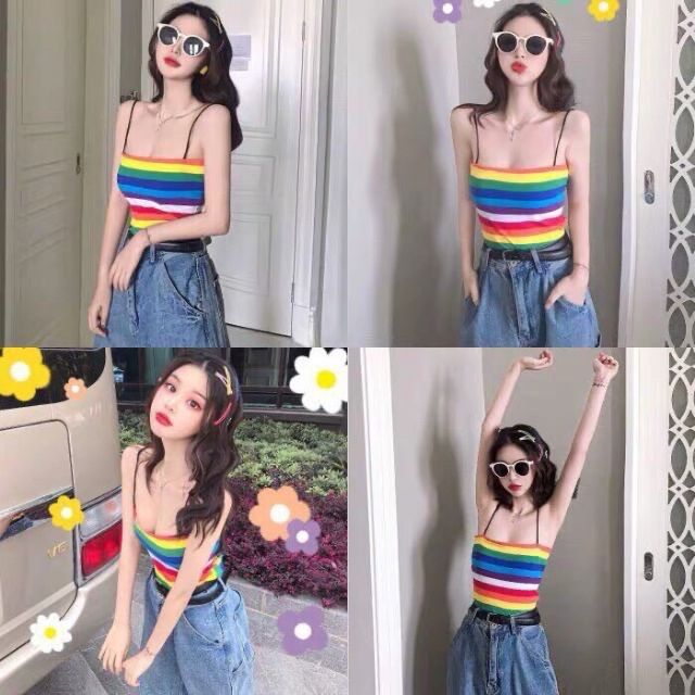 Áo 2 dây cầu vòng