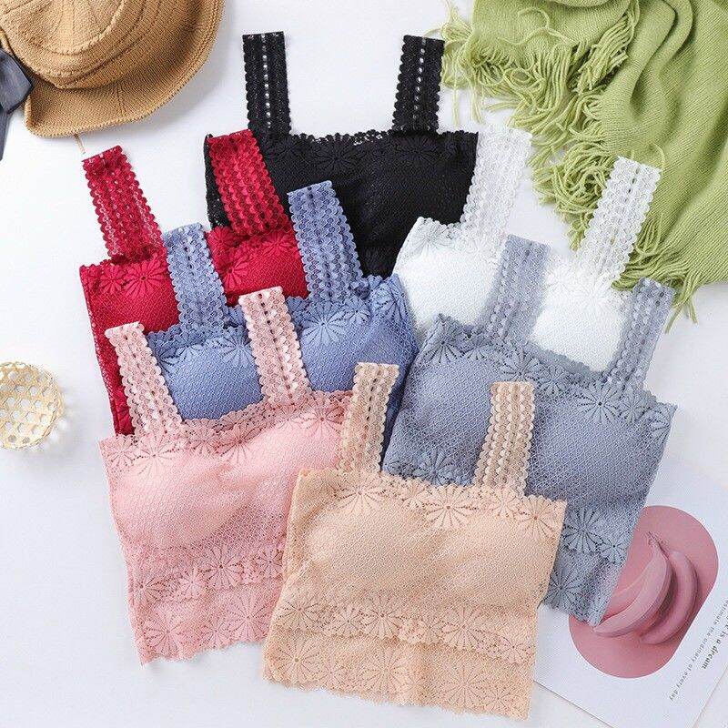 Áo Bra 2 dây nữ ren có mút quây ngang đẹp dáng lửng nâng ngực 533