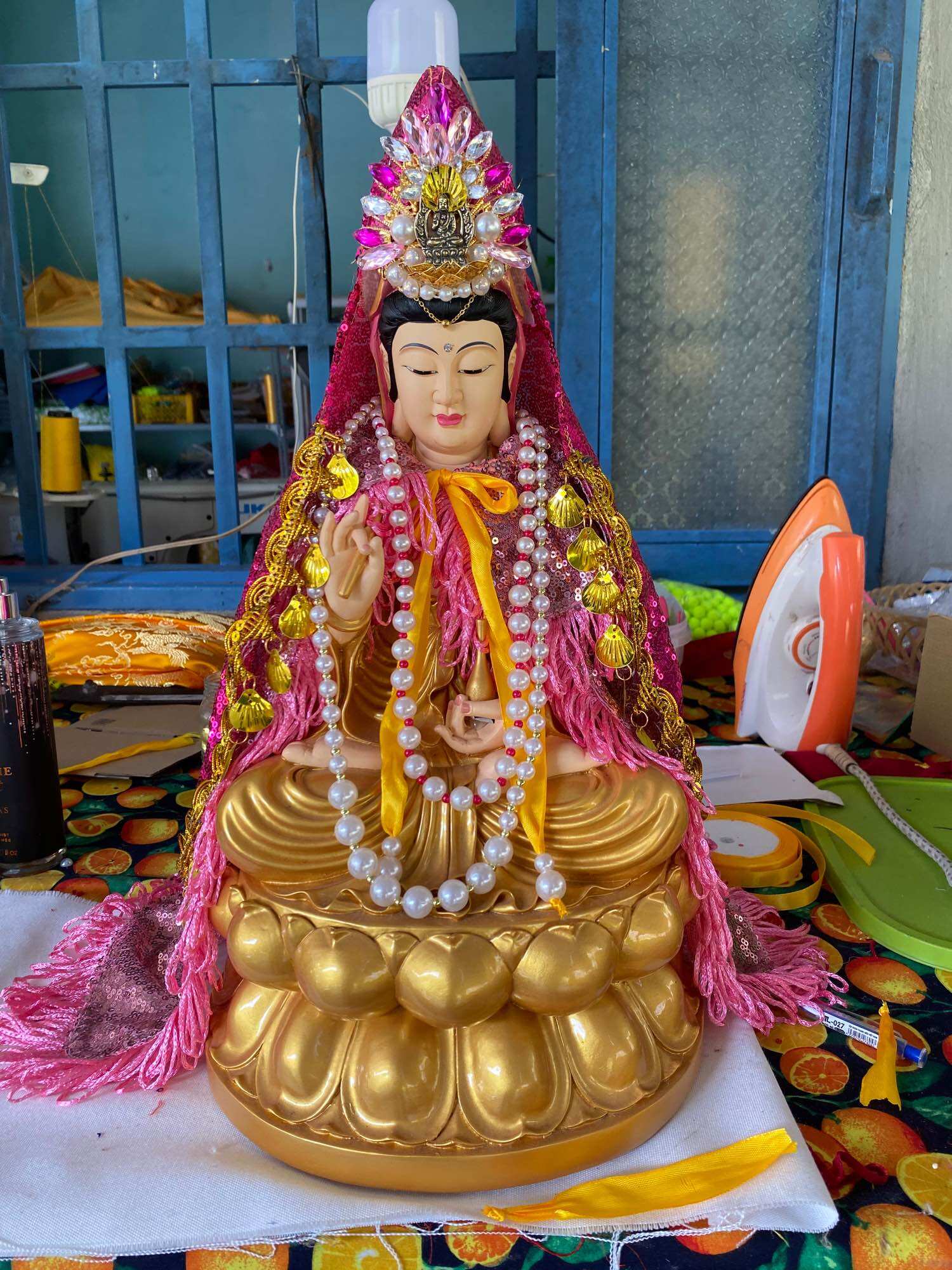 Áo choàng mẹ quan âm ( tượng 30-40cm)