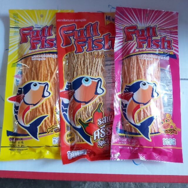 3 gói cá khô sợi full fish 70g thái lan 3 vị