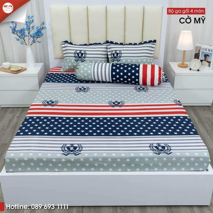 Bộ Ga gối 3 món Cotton poly bốn mùa đủ size