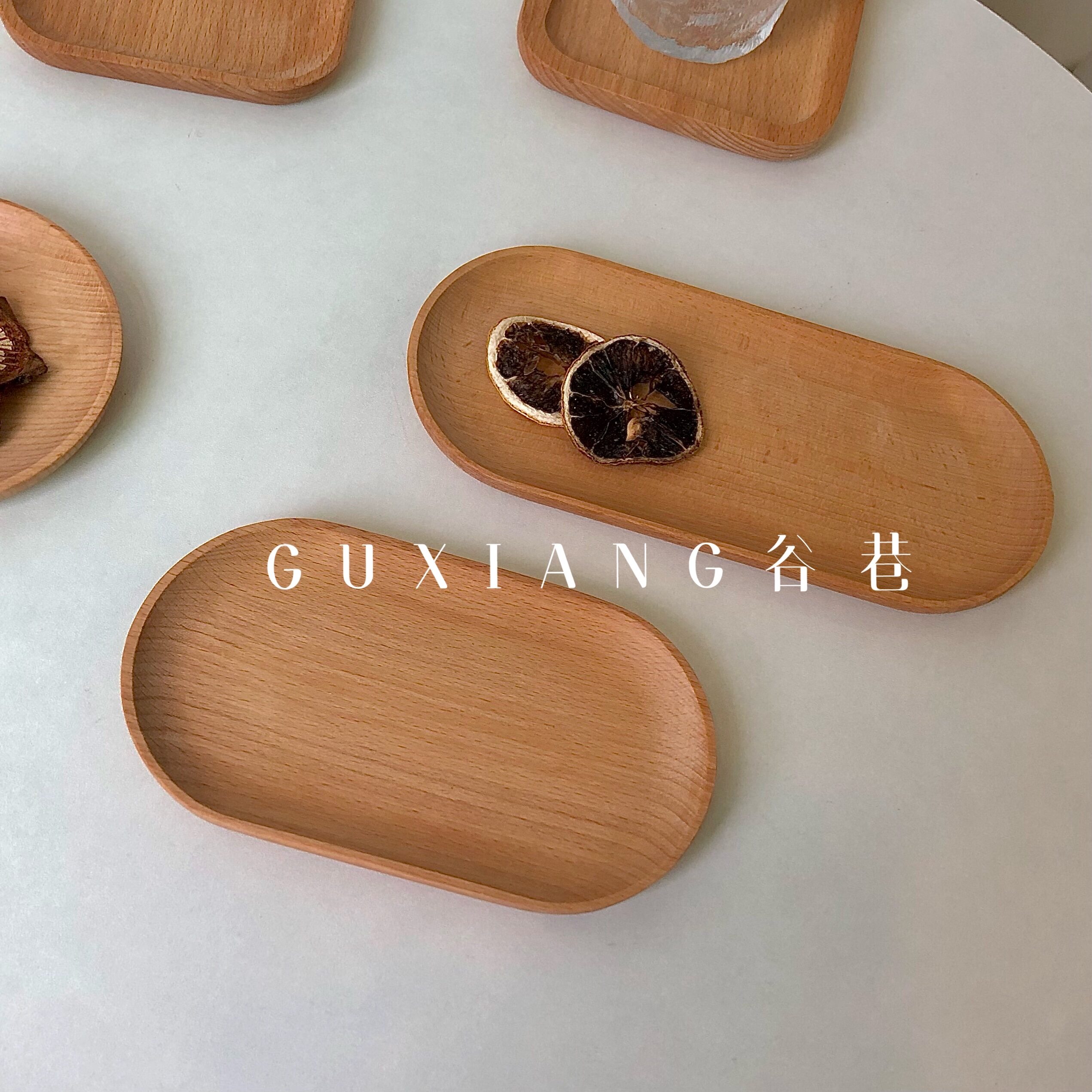 Phong Cách Nhật Bản Gỗ Elm Mini Khay Cà Phê Sữa Món Tráng Miệng Phục Vụ Khay Cốc Coaster Đạo Cụ Chụp Ảnh Tròn Tấm Phẳng Người Lớn Sử Dụng