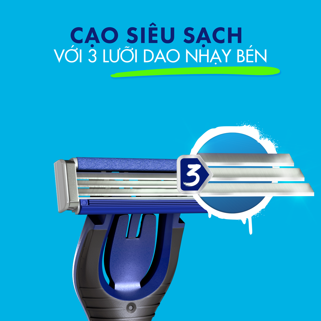 COMBO Dao Và Lưỡi Cạo Râu GILLETTE Flexi Vibe Free Fire Mới