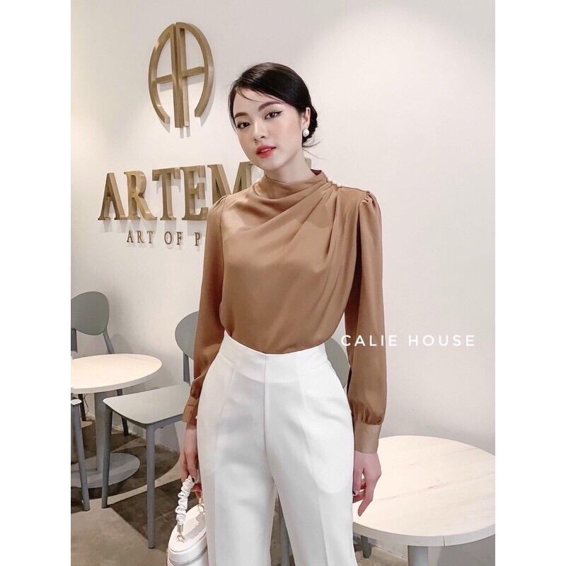 Áo sơ mi lụa công sở cao cấp