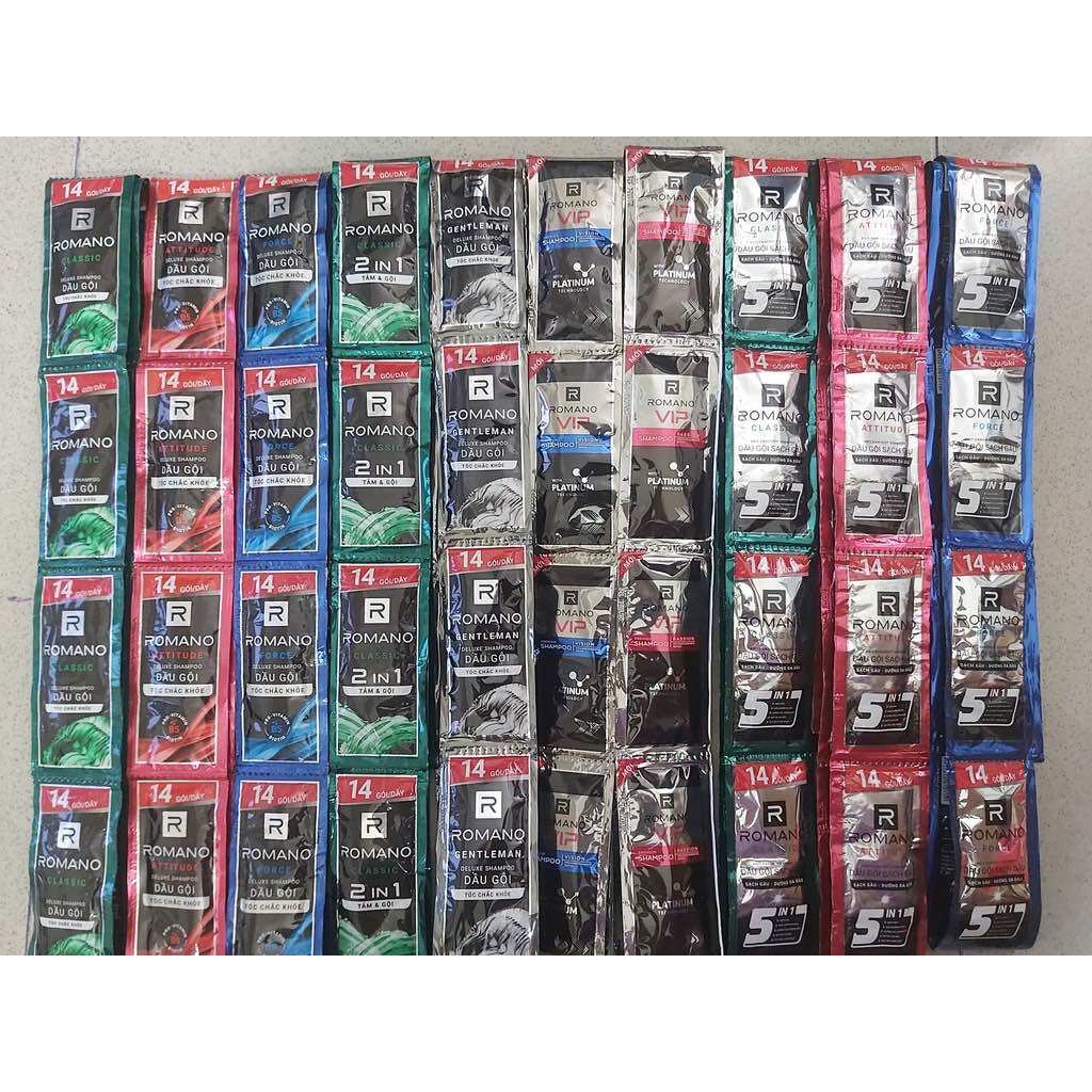 Dây gội romano 14 gói ( màu tùy chọn )