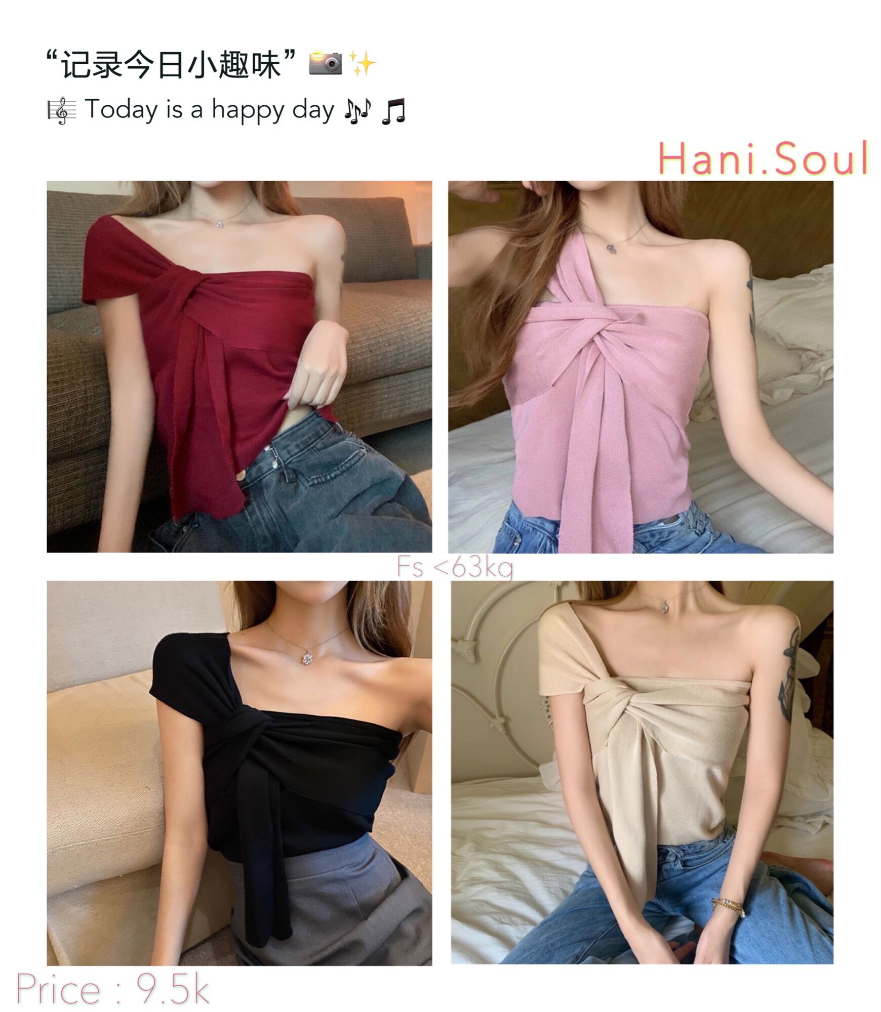 Áo nơ lệch vai
