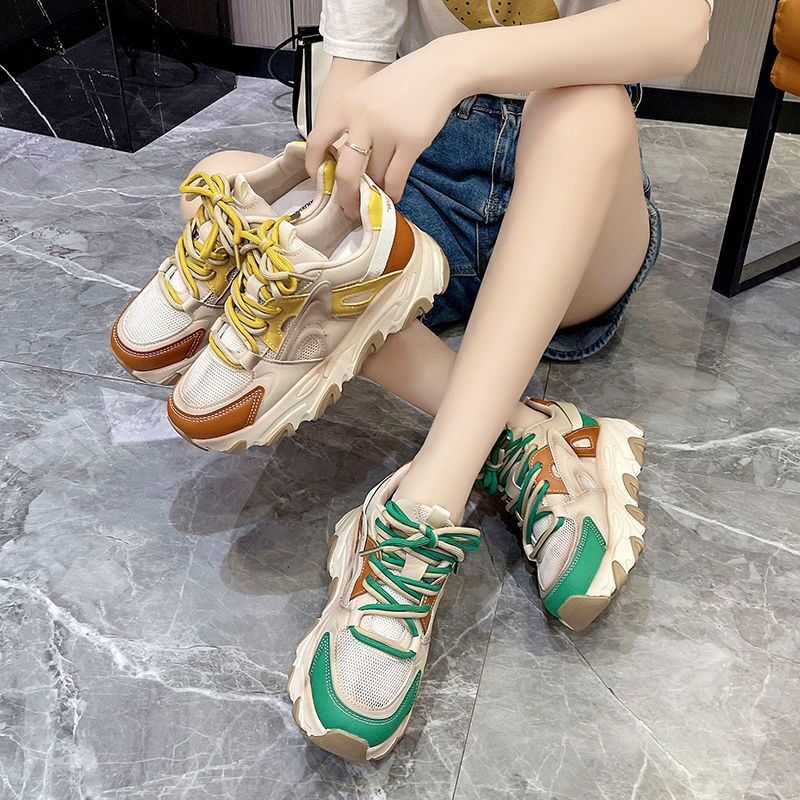 Giày thể thao nữ, giày nữ sneaker cao cấp độn đế 5cm phối màu cực chất phong cách hàng quốc mới nhất