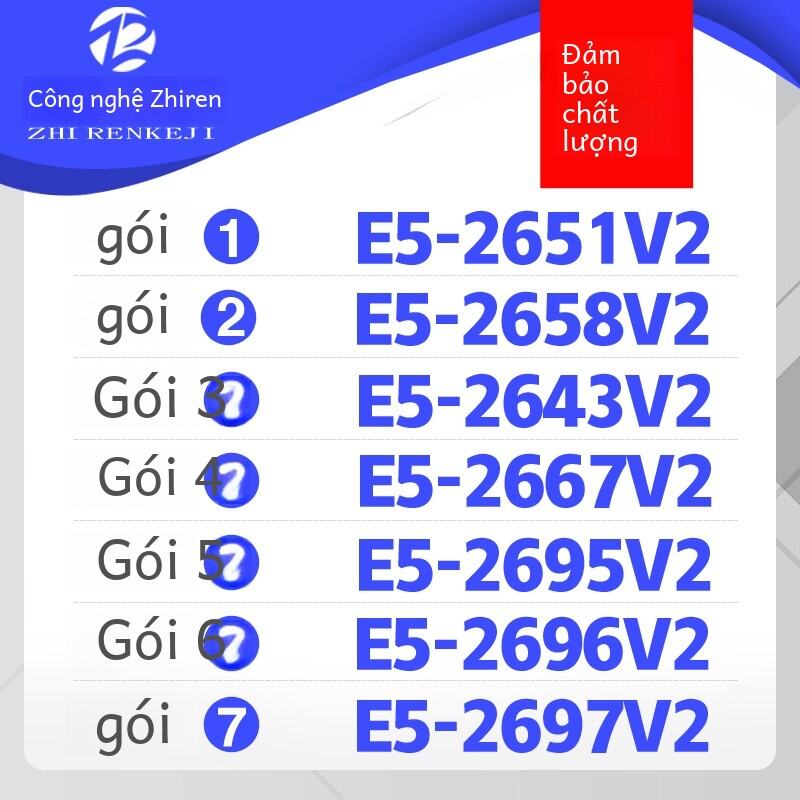 Bộ Xử Lý Intel Xeon E5-2696v2 2695v2 2697v2 2643v2 E5-2667v2 2651 V2 Cần Bán Cpu Máy Tính Chất Lượng