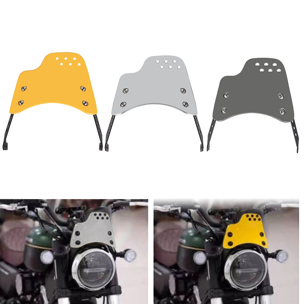 Đa Năng Ducati Scrambler Trước Kính Chắn Gió Xe Máy Bạc/Vàng Nhựa ABS Và Kim Loại Flyscreen Bảo Vệ Tấm Chắn Gió