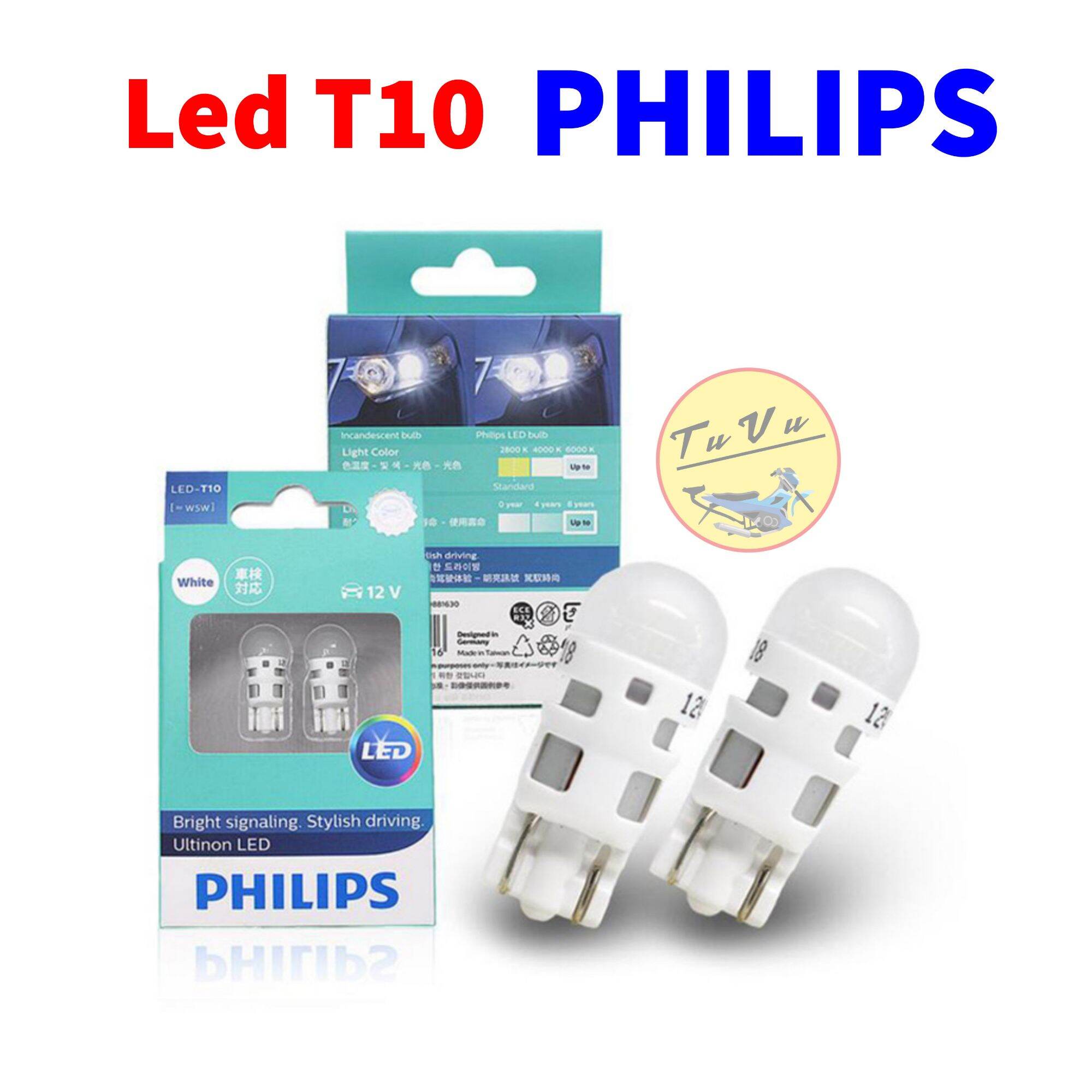Đèn led t10 philips ultinon 6000k ánh sáng trắng