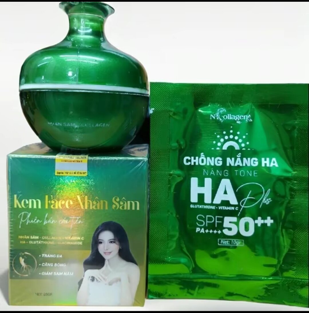 Kem FACE Sâm Xanh N Collagen 25 GAM (kèm séc chống nắng HA)