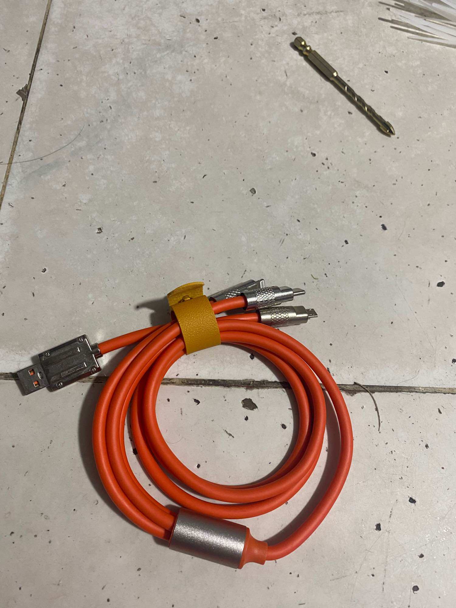 Dây cáp sạc nhanh 3 đầu 120w dây to