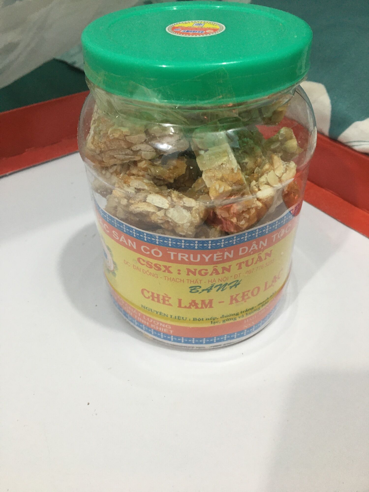 Hộp kẹo lạc đặc sản đại đồng hộp 500g