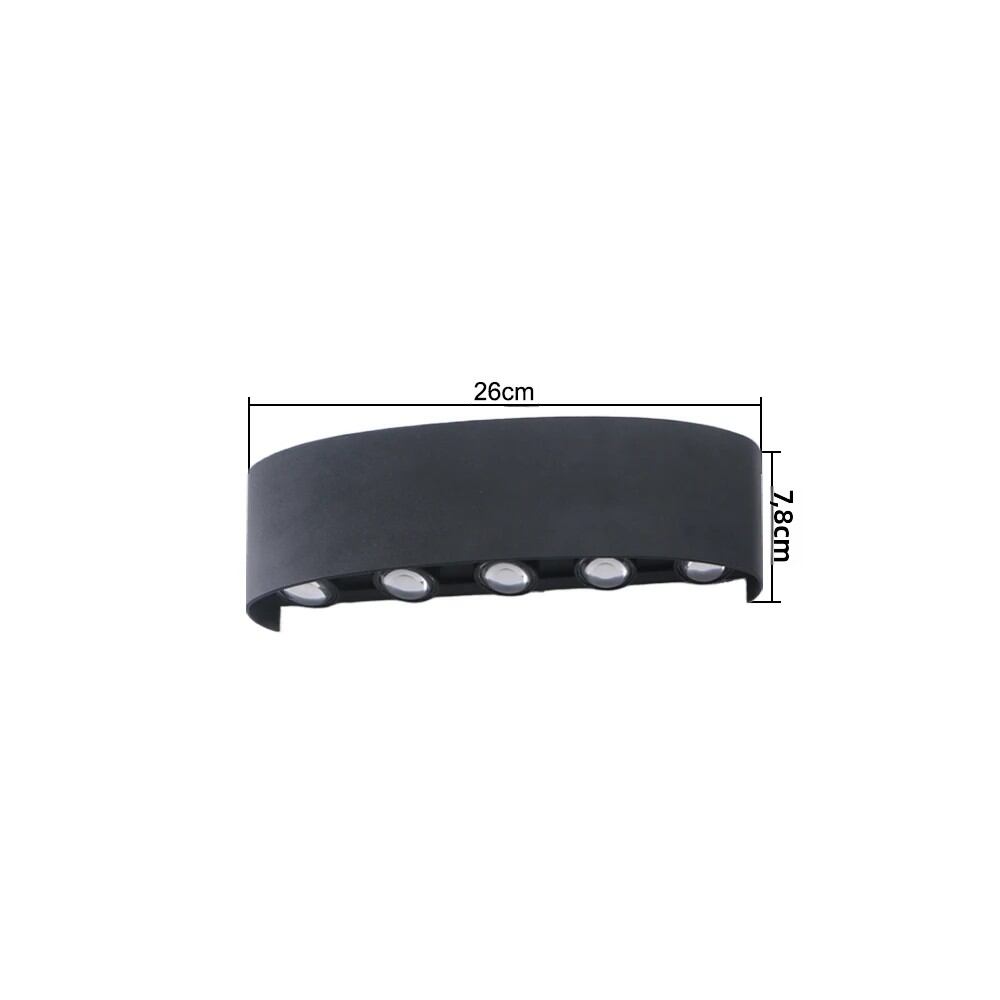 Đèn LED Dán Tường Ngoài Trời IP65 Chống Nước Lên Xuống Trong Nhà Cầu Thang Sân Vườn Đèn Treo Tường Nhựa AC110-220V Phong Cách Hiện Đại Chiếu Sáng Gia Đình