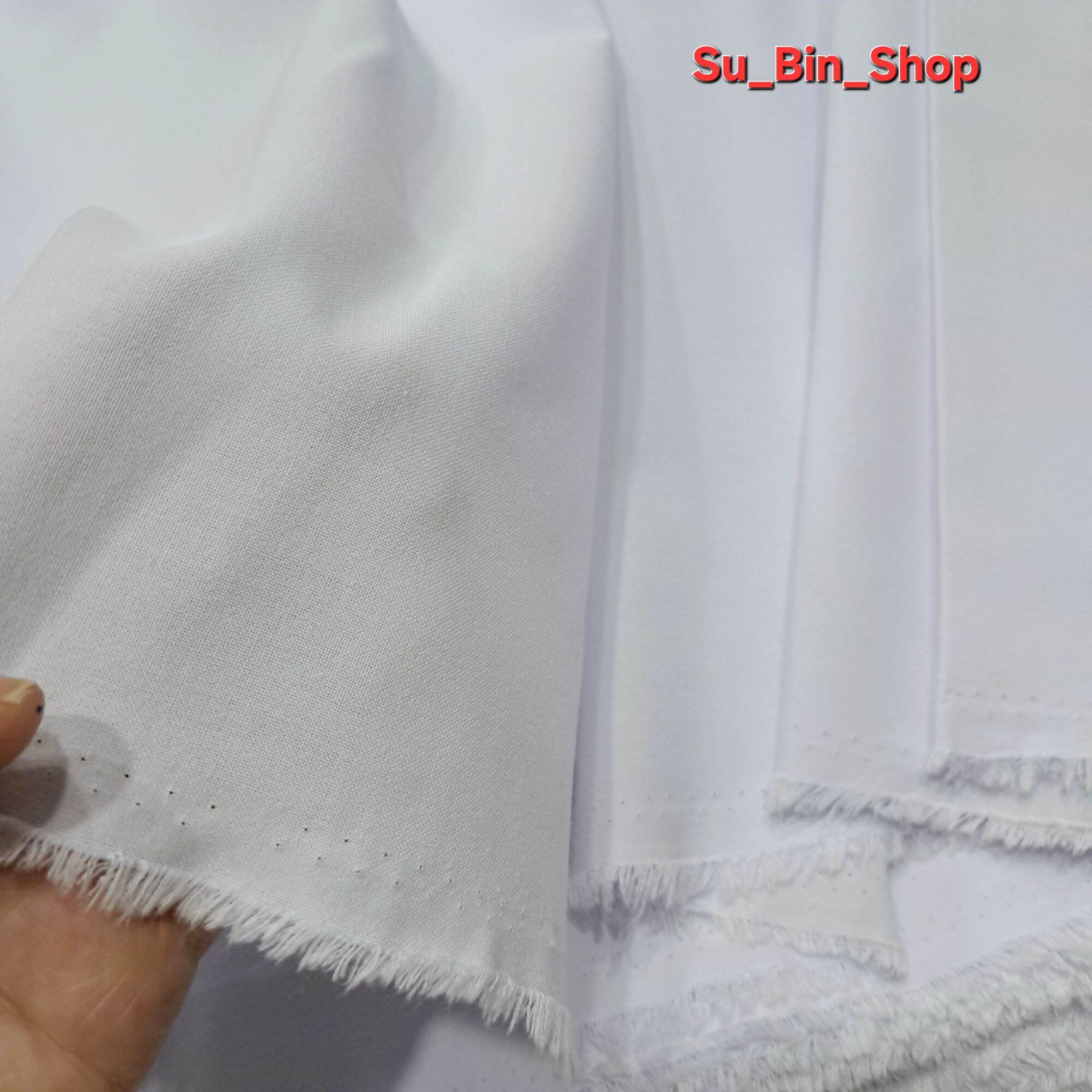Vải kate FO trắng may đồ blouse y tá bác sĩ