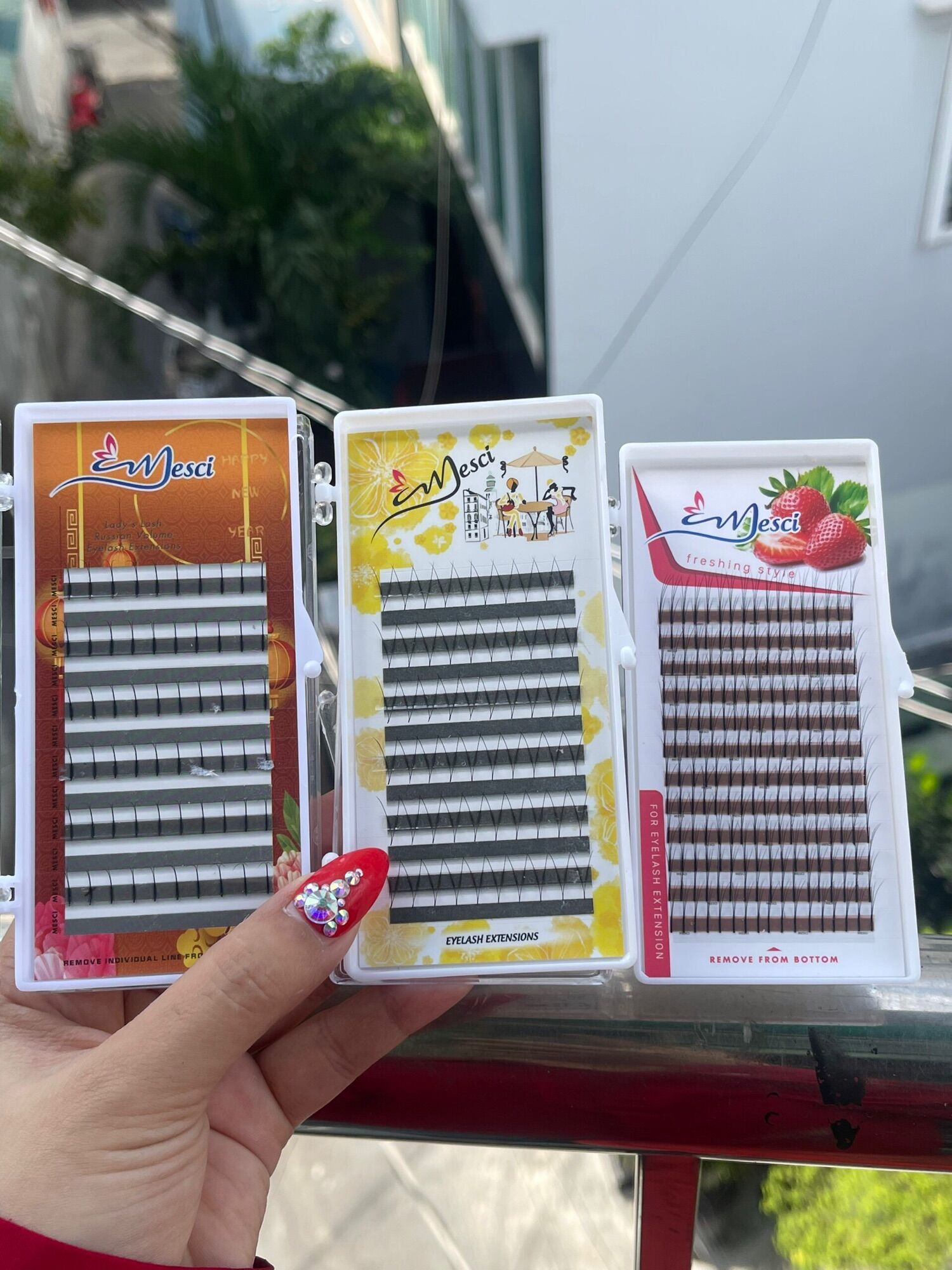 Mi khay 2d , lông mi nối fan sẵn volume