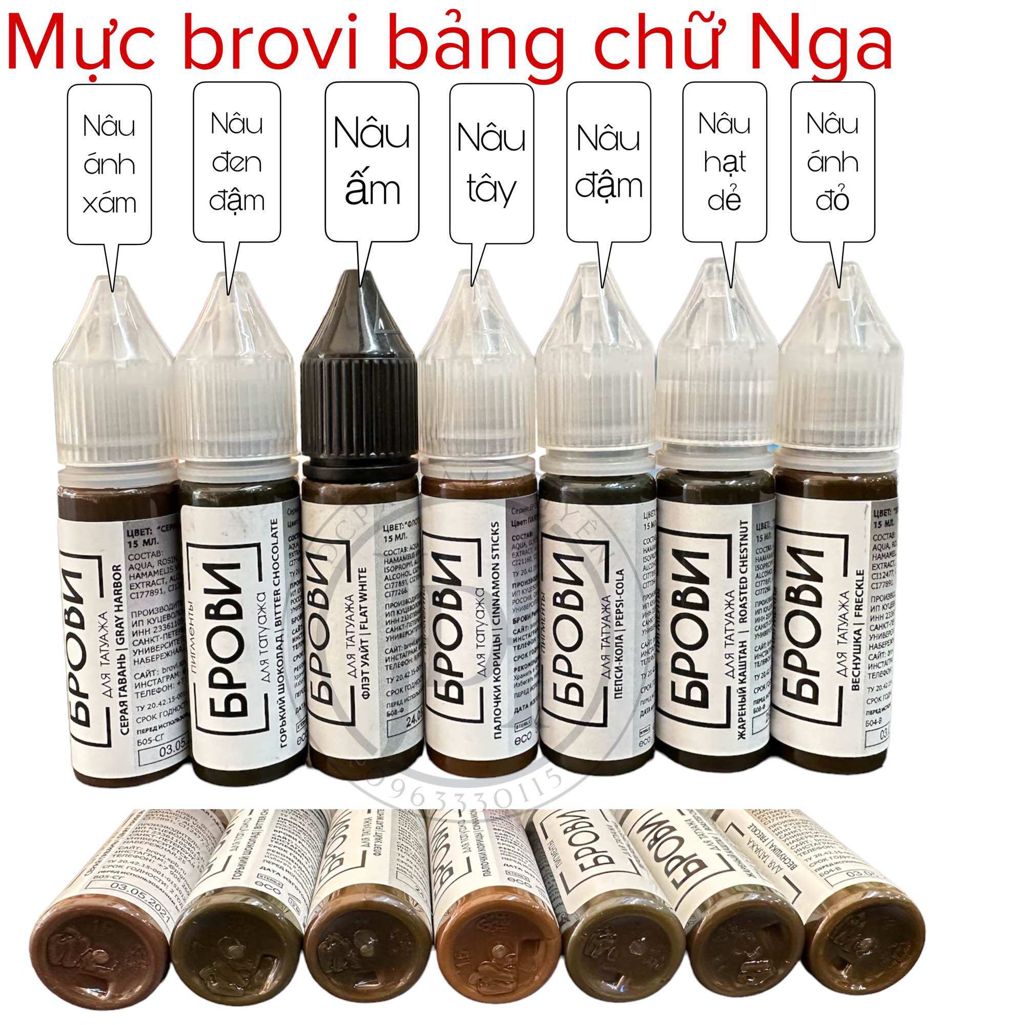 Mực brovi Nga chuẩn chính hãng