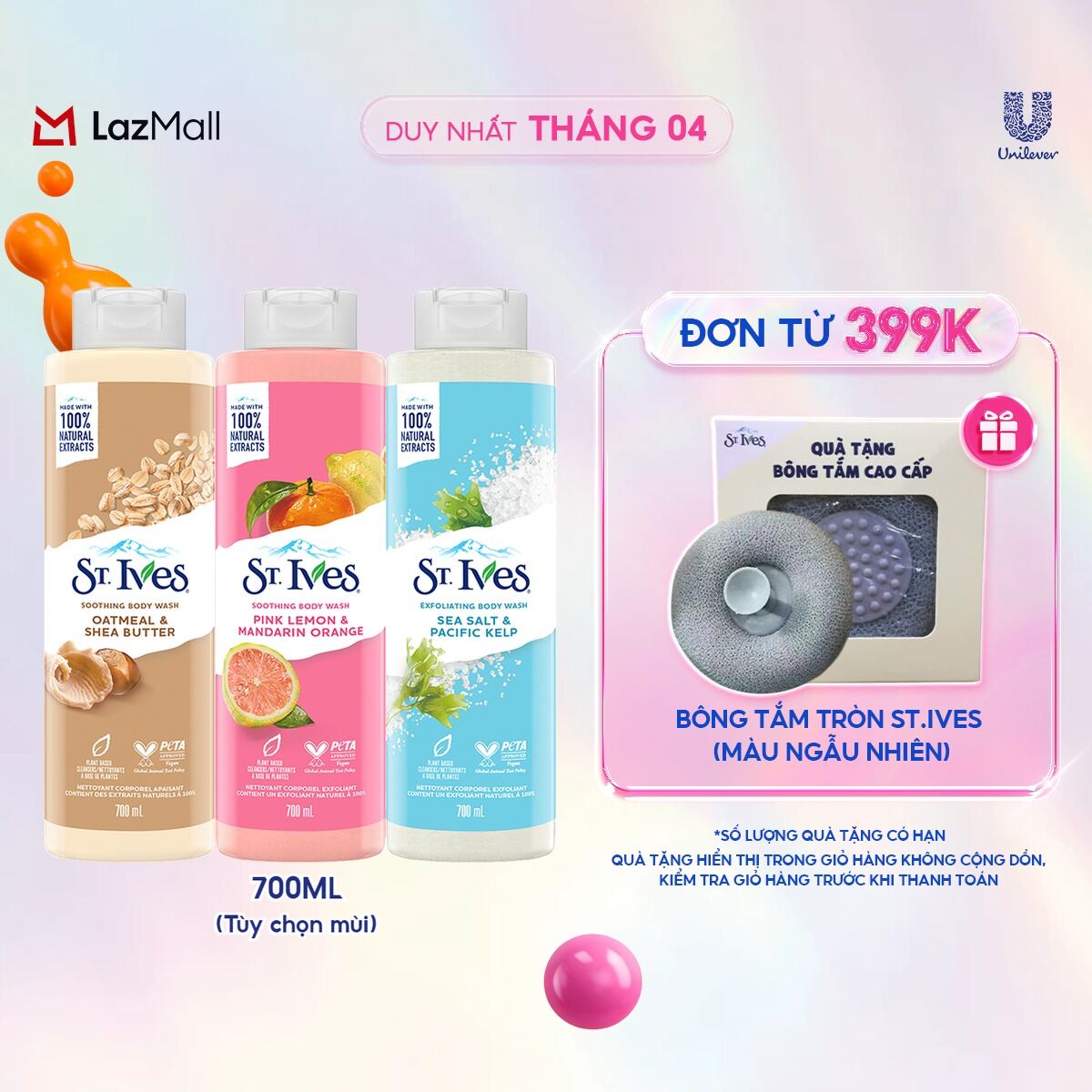 Sữa tắm St.ives 700ml (Tuỳ chọn phân loại)