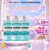 [Mua 3 tính 2] Combo 3 Chai Nước Súc Miệng Listerine Cool Mint Zero 750ml/chai