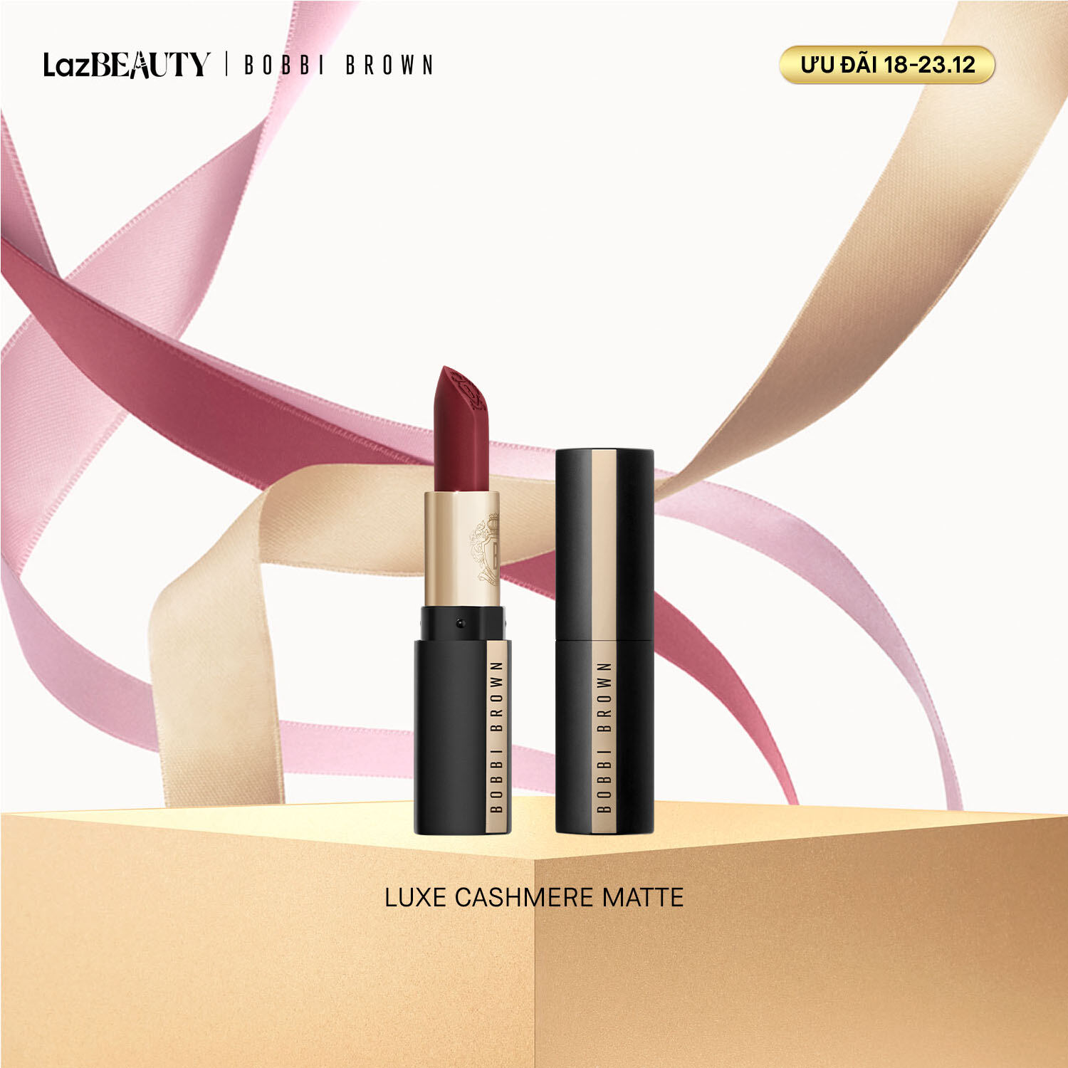   ƯU ĐÃI 18-23.12   MỚI  Son lì mềm mịn Bobbi Brown Luxe Cashmere Matte Lipstick | Son lì với độ dưỡng ẩm cao chuẩn sắc mềm môi 