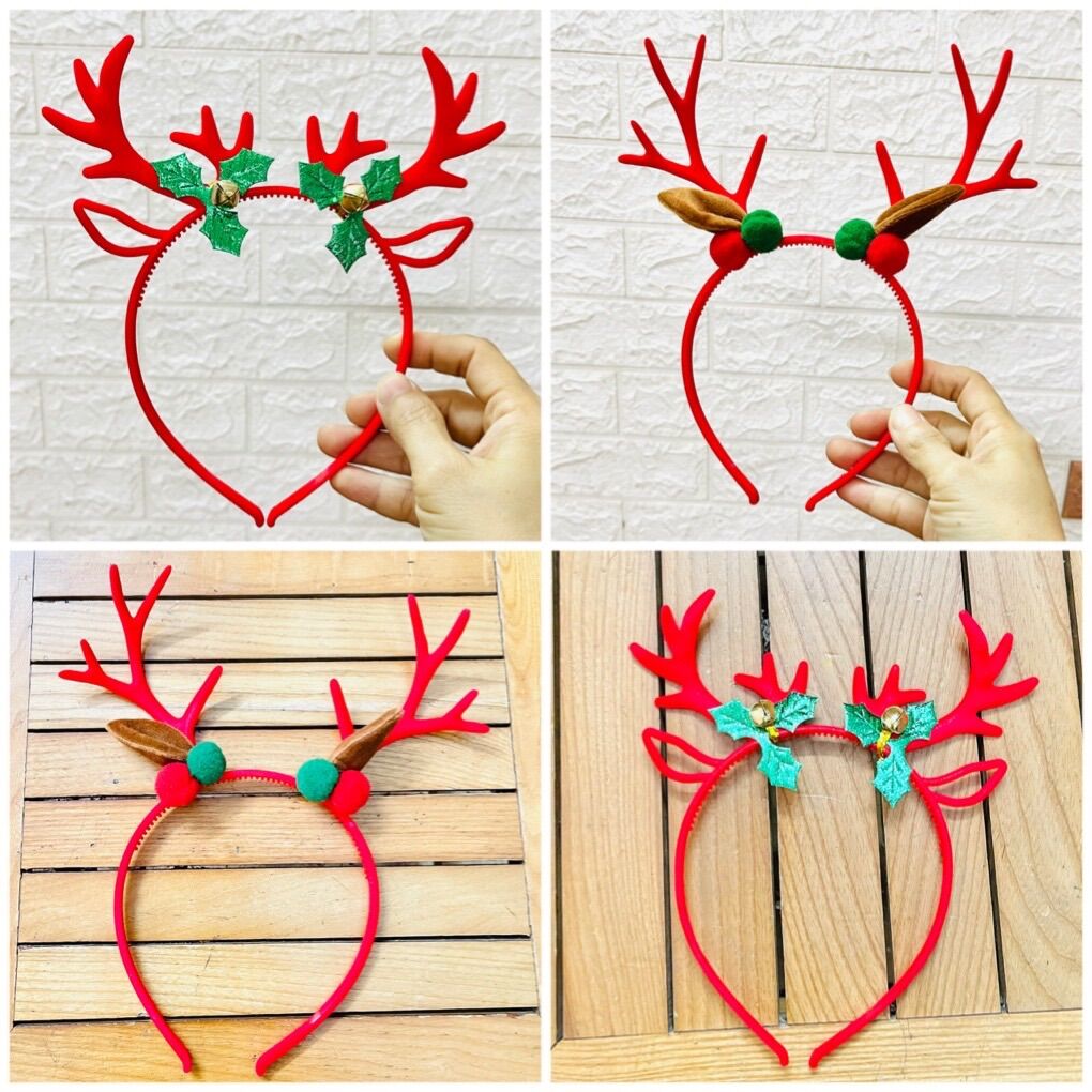Bờm Noel chơi giáng sinh bọc nhung