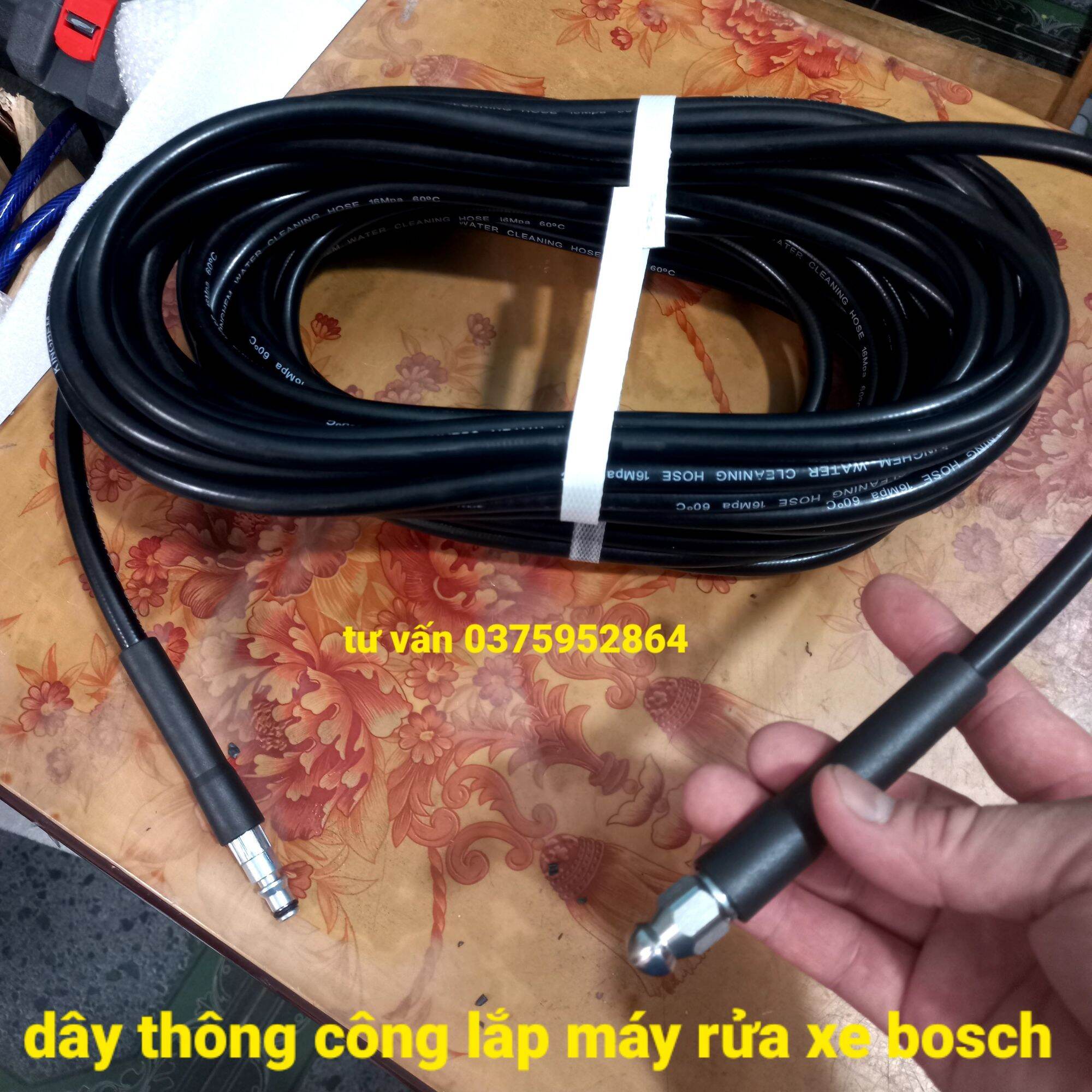 Dây thông cống lắp máy rửa xe bosch