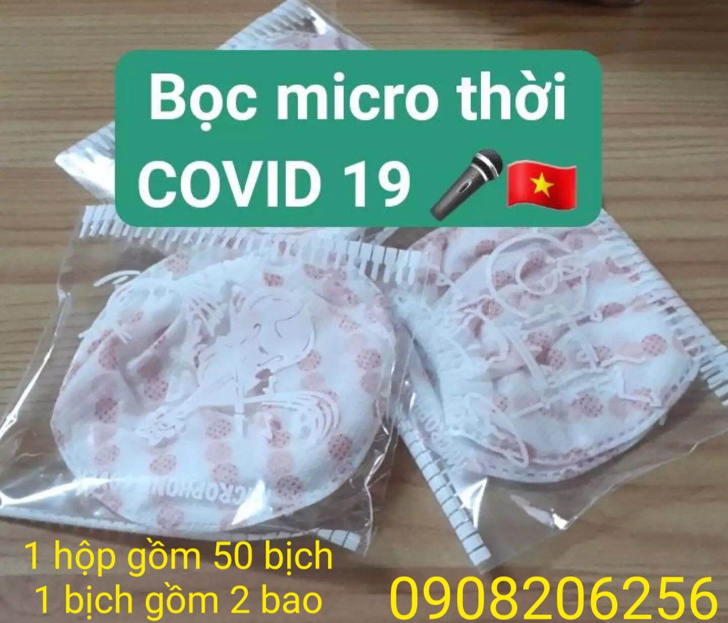 Hộp bao vải bọc đầu micro karaoke