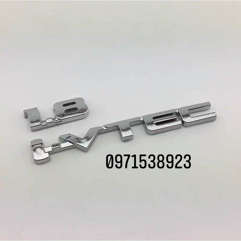 Bộ logo chữ nổi 1.8 i-vtec dán đuôi xe honda