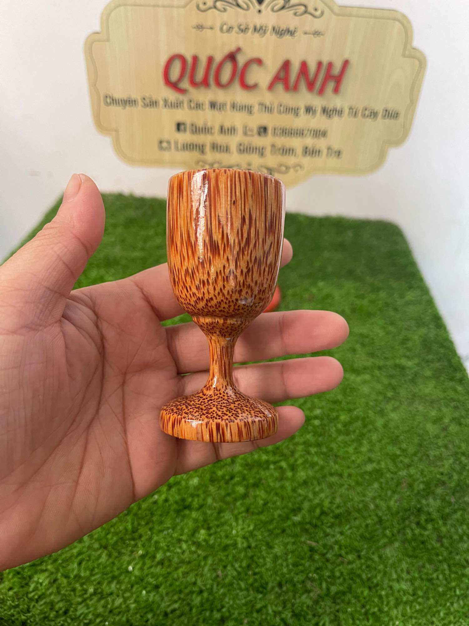 Ly rượu nhạo gỗ dừa