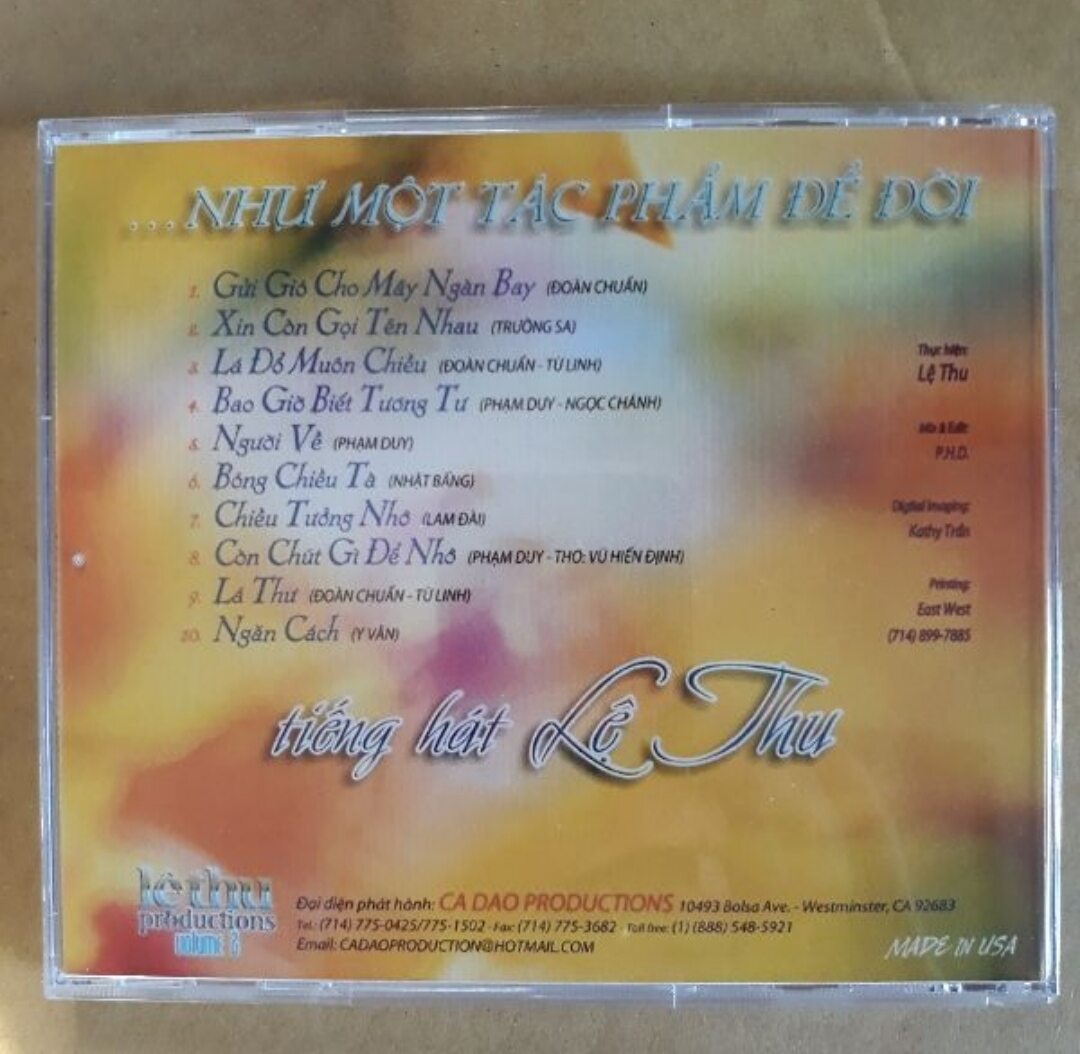 Bộ 5 cd Lệ Thu F1 phono