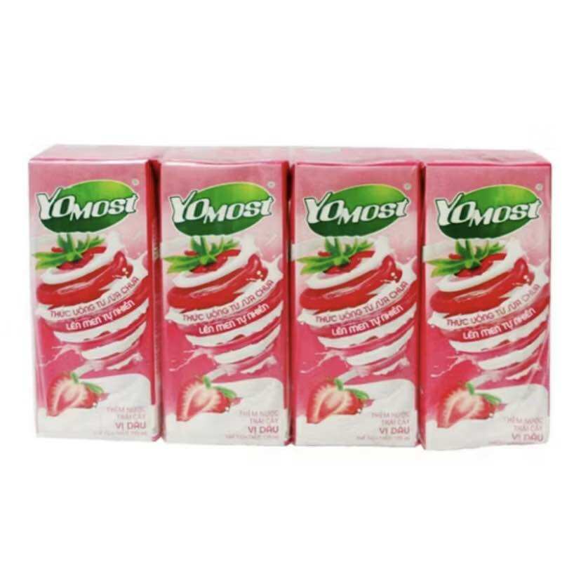 Sữa chua yomost vị cam -dâu 170ml tặng thêm quà
