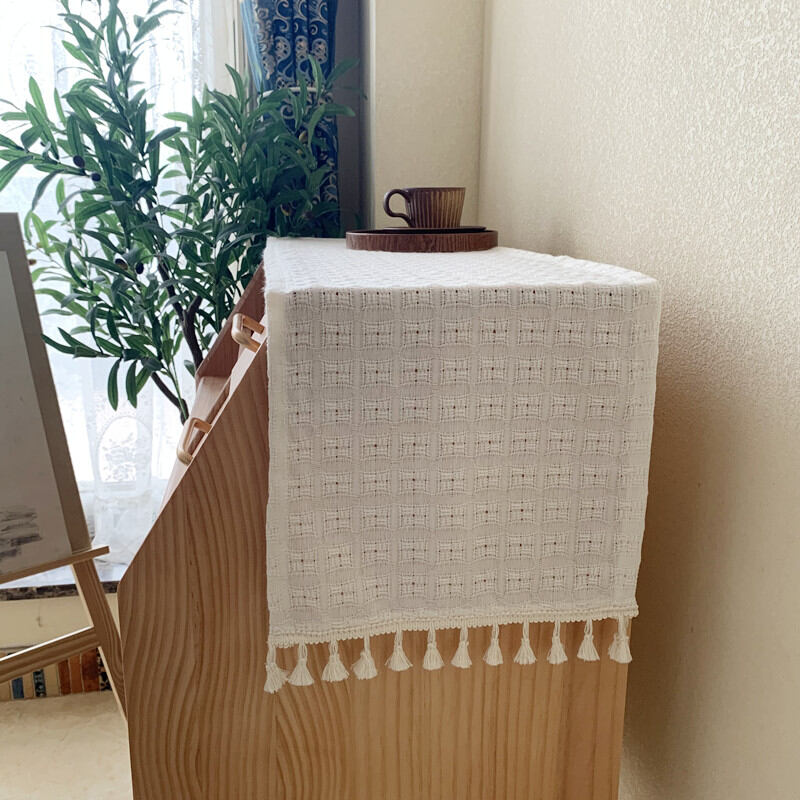 Khăn trải bàn kiểu mỹ khăn trải bàn ren phong cách bắc âu kiểu nhật cổ điển phong cách instagram đục lỗ cotton lanh khăn trải bàn giày tủ giày bàn trà bàn ăn