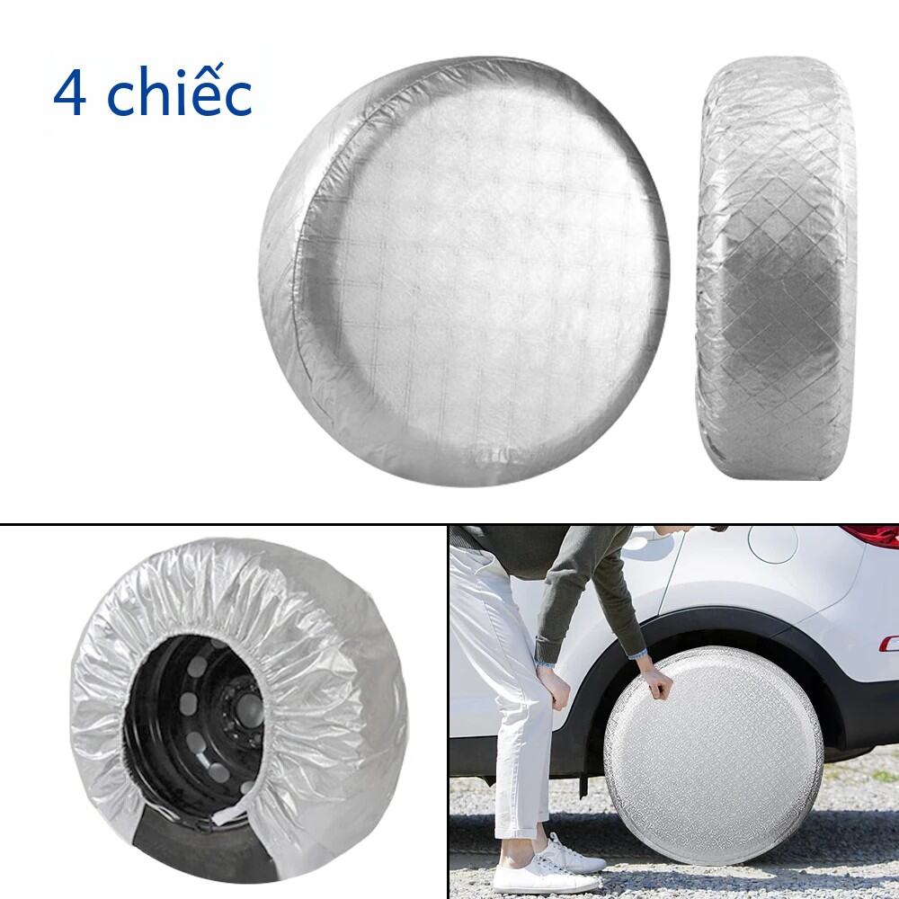 Đa Năng Xe Bánh Xe Bảo Vệ 4 Lốp Có 27-29 Inch Màng Nhôm Chất Liệu Cotton Cho Rv Xe Tải Người Cắm Trại xe Kéo