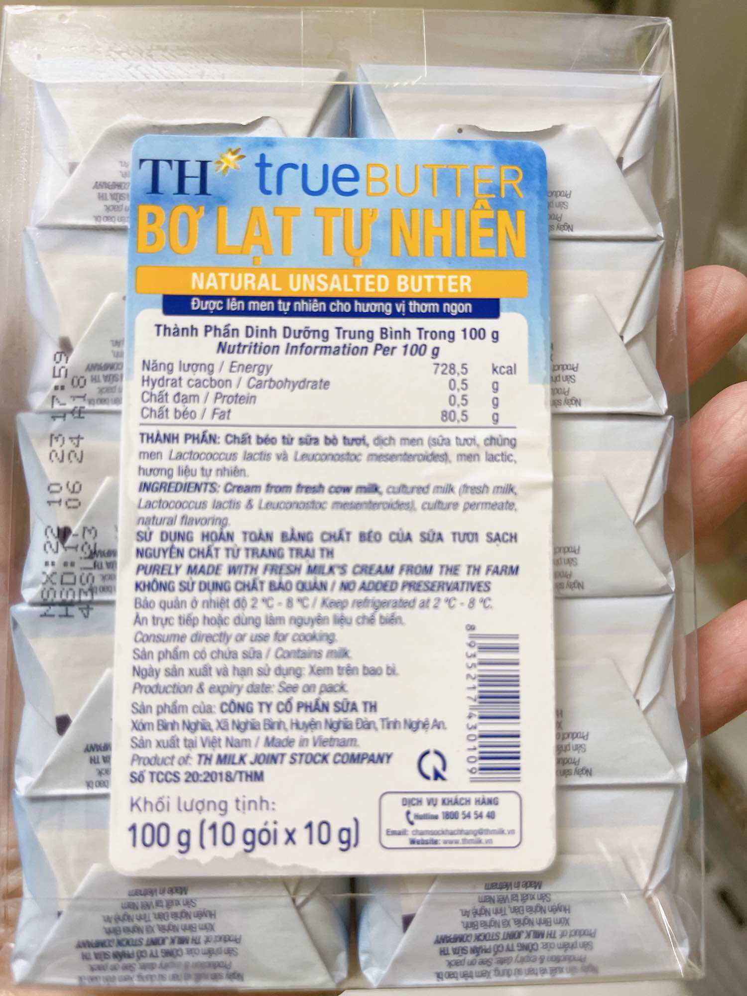 Bơ lạt tự nhiên TH True Milk 100g
