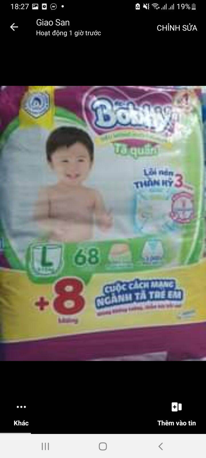 [Tặng 8 miếng] Tã quần Bobby L68 chính hãng từ 9 - 13kg