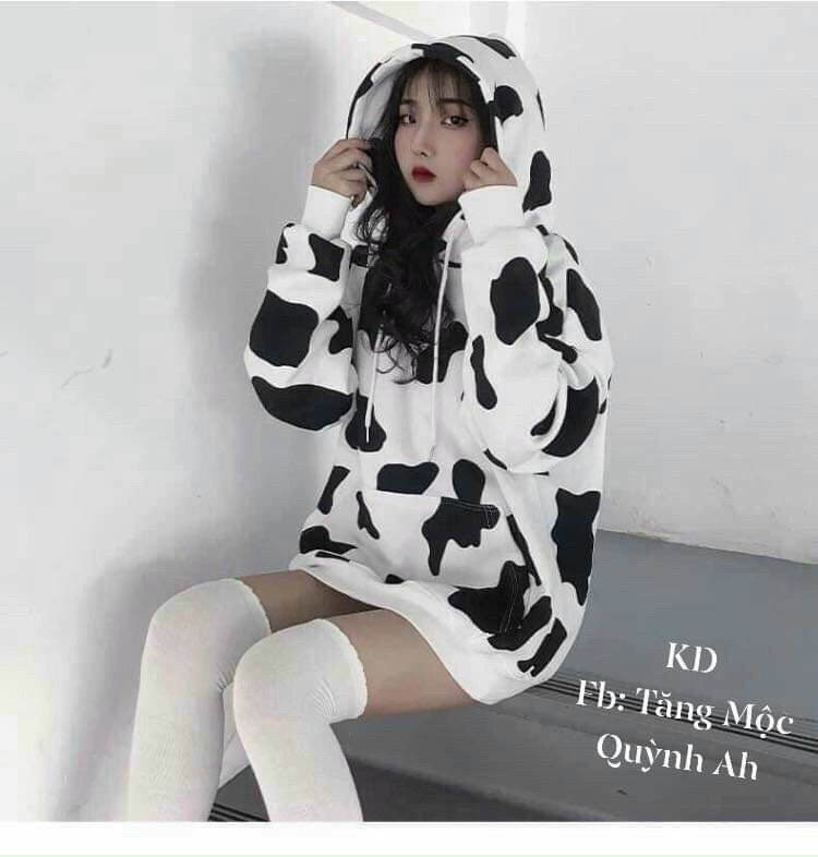 [HCM]áo khoác hoodie bò sữa siêu đẹp