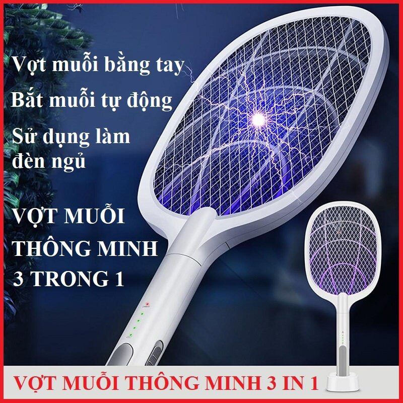 Vợt muỗi thông minh 3in 1 kiêm đèn ngủ