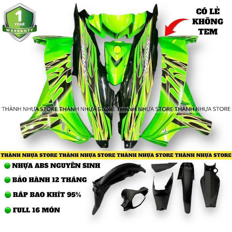 Dàn áo sirius xanh chuối đen tem lửa