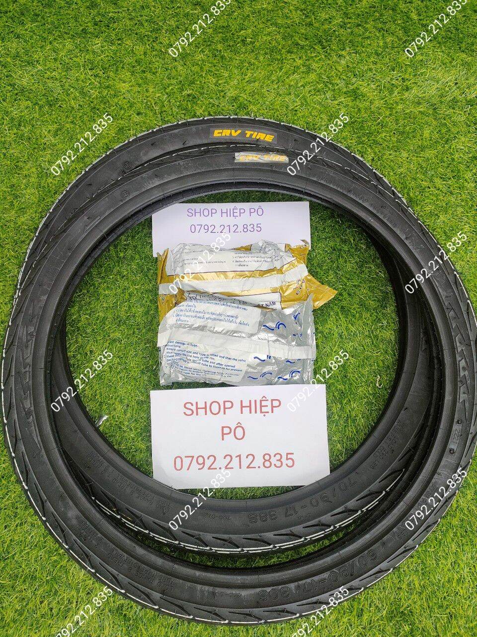 CẶP VỎ RUỘT TRƯỚC SAU CRV GAI MŨI TÊN CÔNG NGHỆ THÁI (50 - 60 & 70-90/17) GẮN CÁC DÒNG XE MÁY