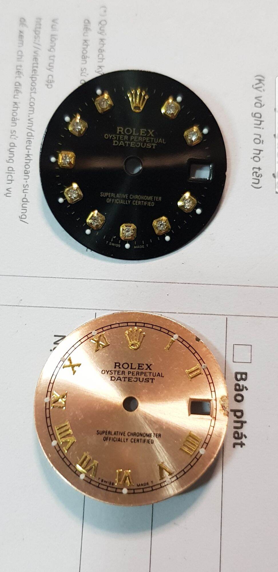 mặt số đồng hồ ROLEX đường kính 25 mm