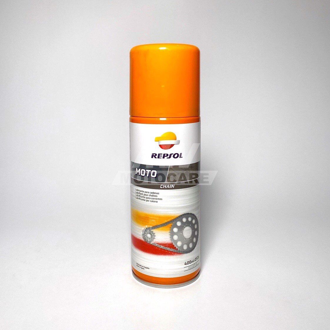Chai xịt bảo dưỡng bôi trơn sên xe Repsol Moto Chain Lube 400ml không văng hàng nhập khẩu Tây ban nha