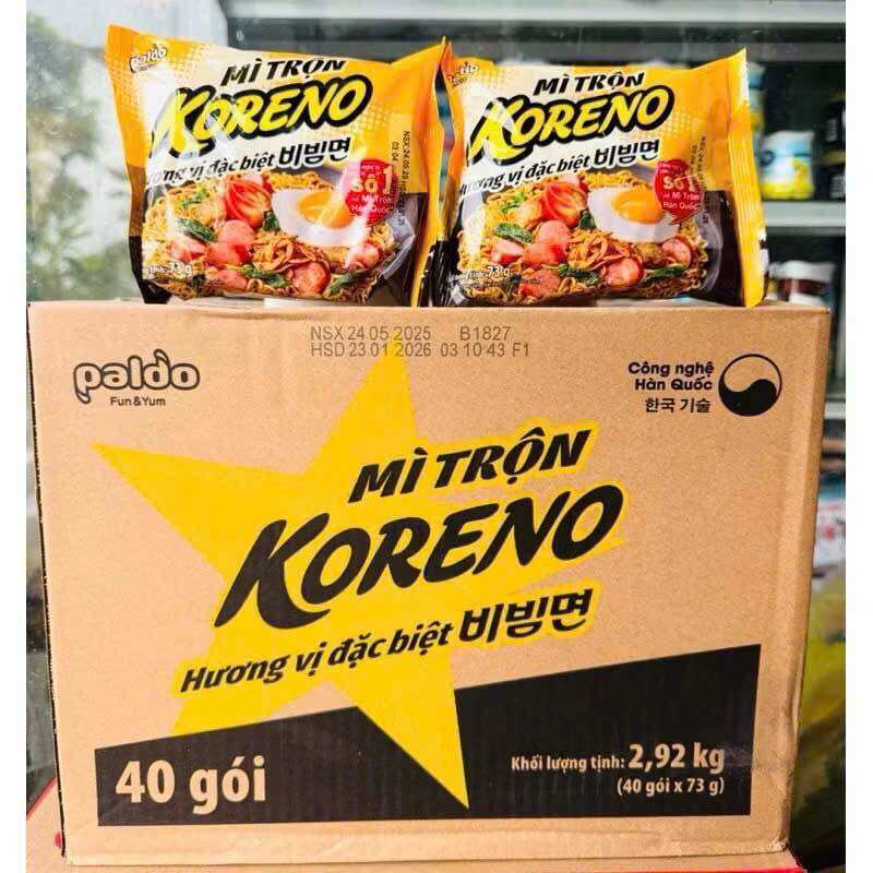 1 THÙNG 40 GÓI MÌ TRỘN HƯƠNG VỊ ĐẶC BIỆT - KORENO