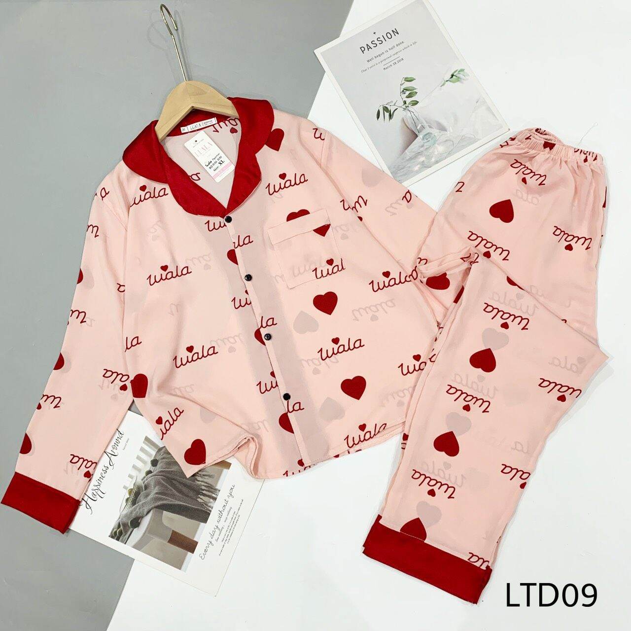 Bộ Pijama lụa mango tay dài có size