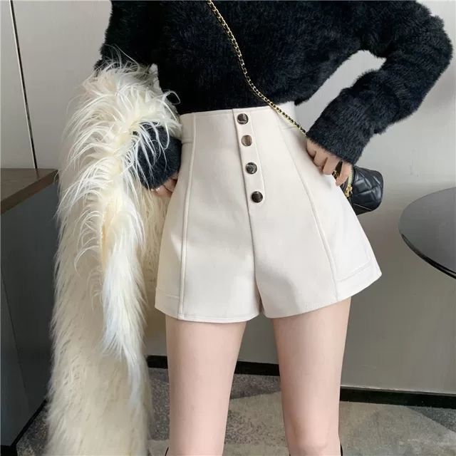 Quần short 4 khuy cạp cao quần đùi lưng cao