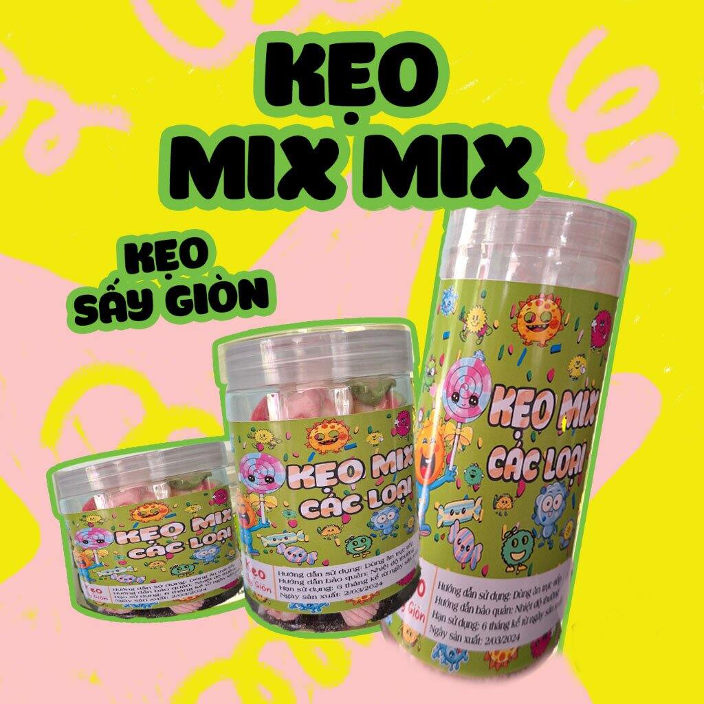  Kẹo MIX MIX sấy giòn - KẸO SẤY GIÒN ăn vặt siêu ngon 