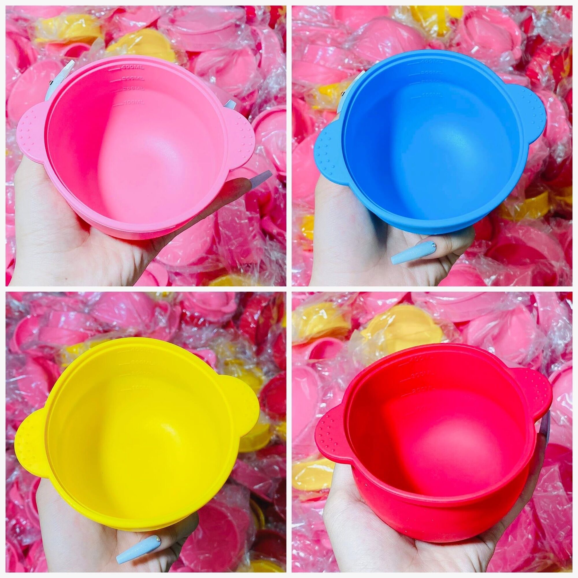 Chén silicon chịu nhiệt dùng nấu sáp wax lông
